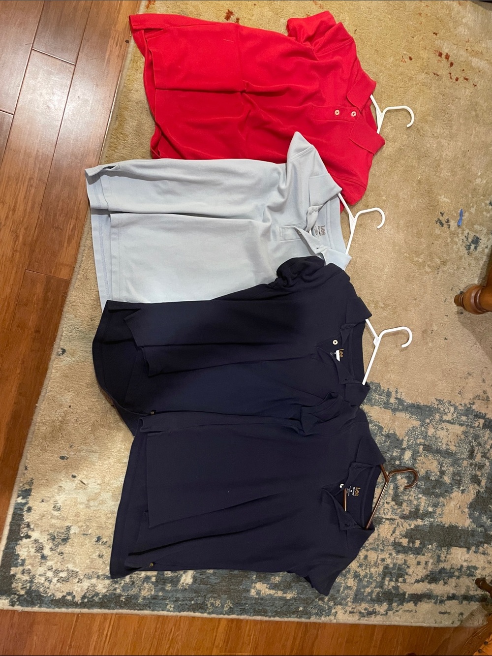 Lee Men’s Polo Shirts - Red, Light Gray, Navy (3 Pack)